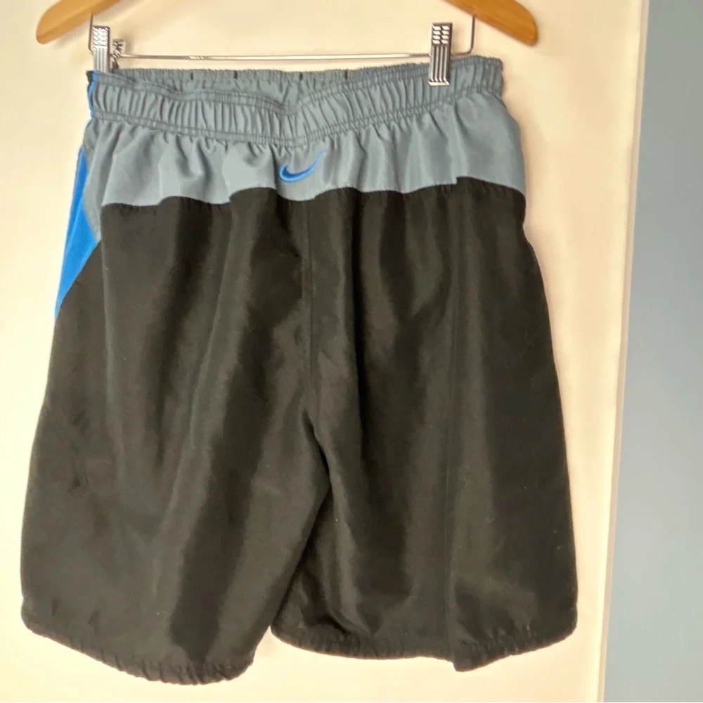 Nike‎ Black & Blue Stripe Swim Shorts Men's Medium